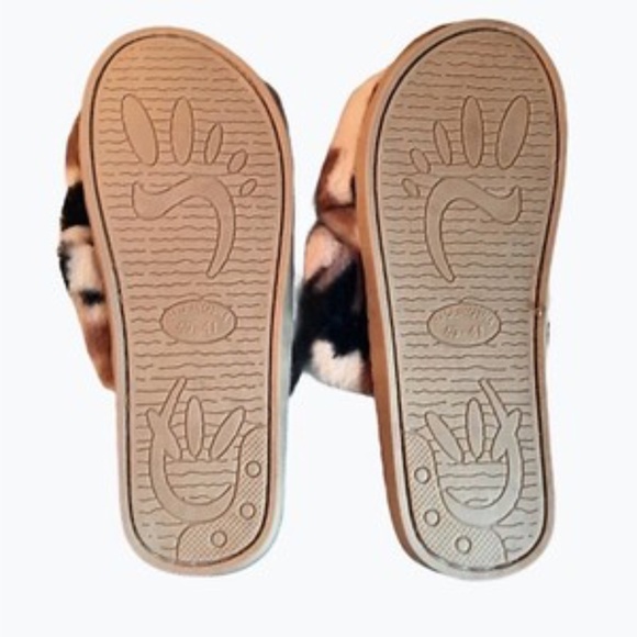 Womens Slippers Size 8 Brown Camouflage Slip On Shoes - Picture 6 of 9